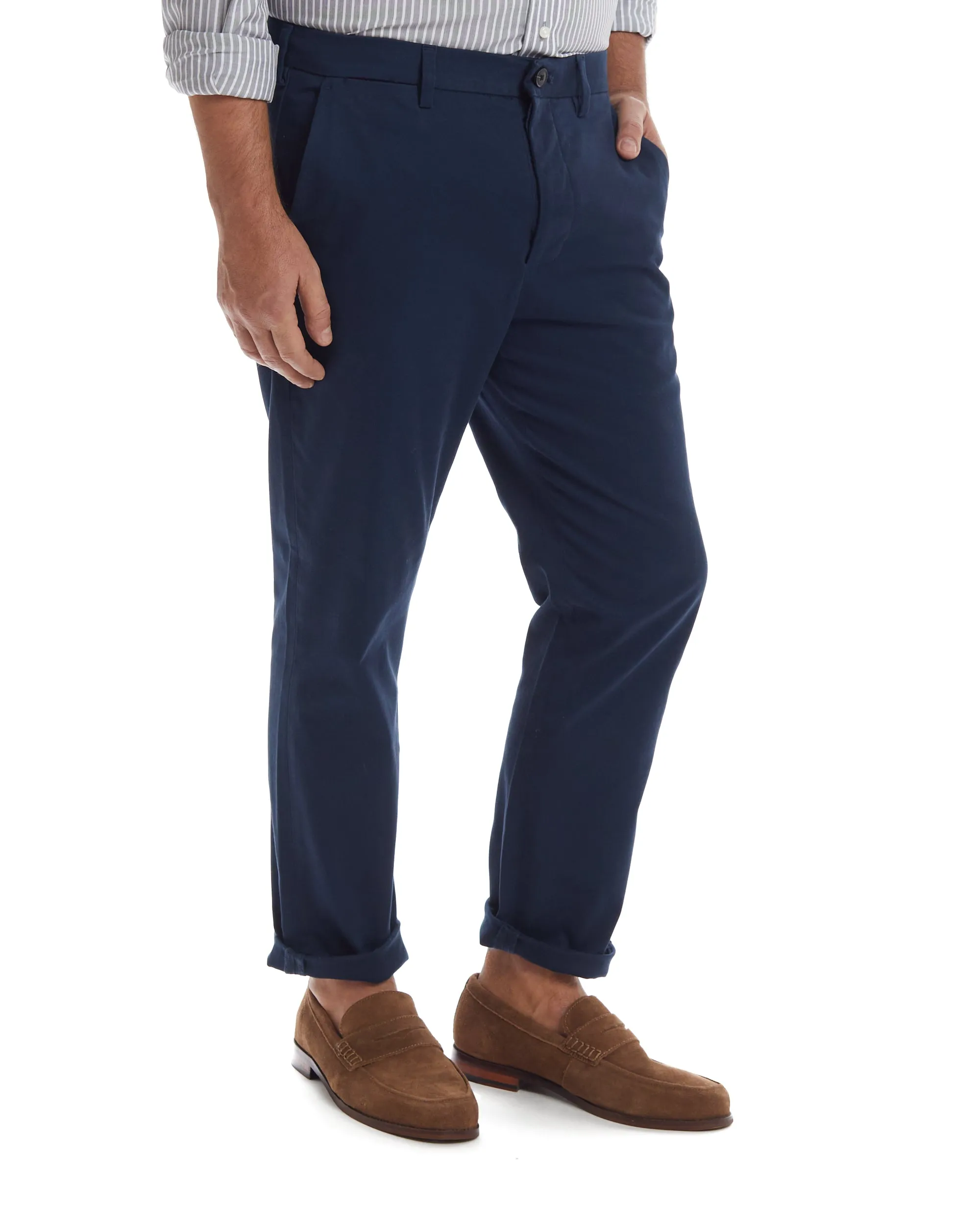 Flat Front 'Fordham' Easy-Cary Chino Twill Pant with Magnetic Closures - Navy