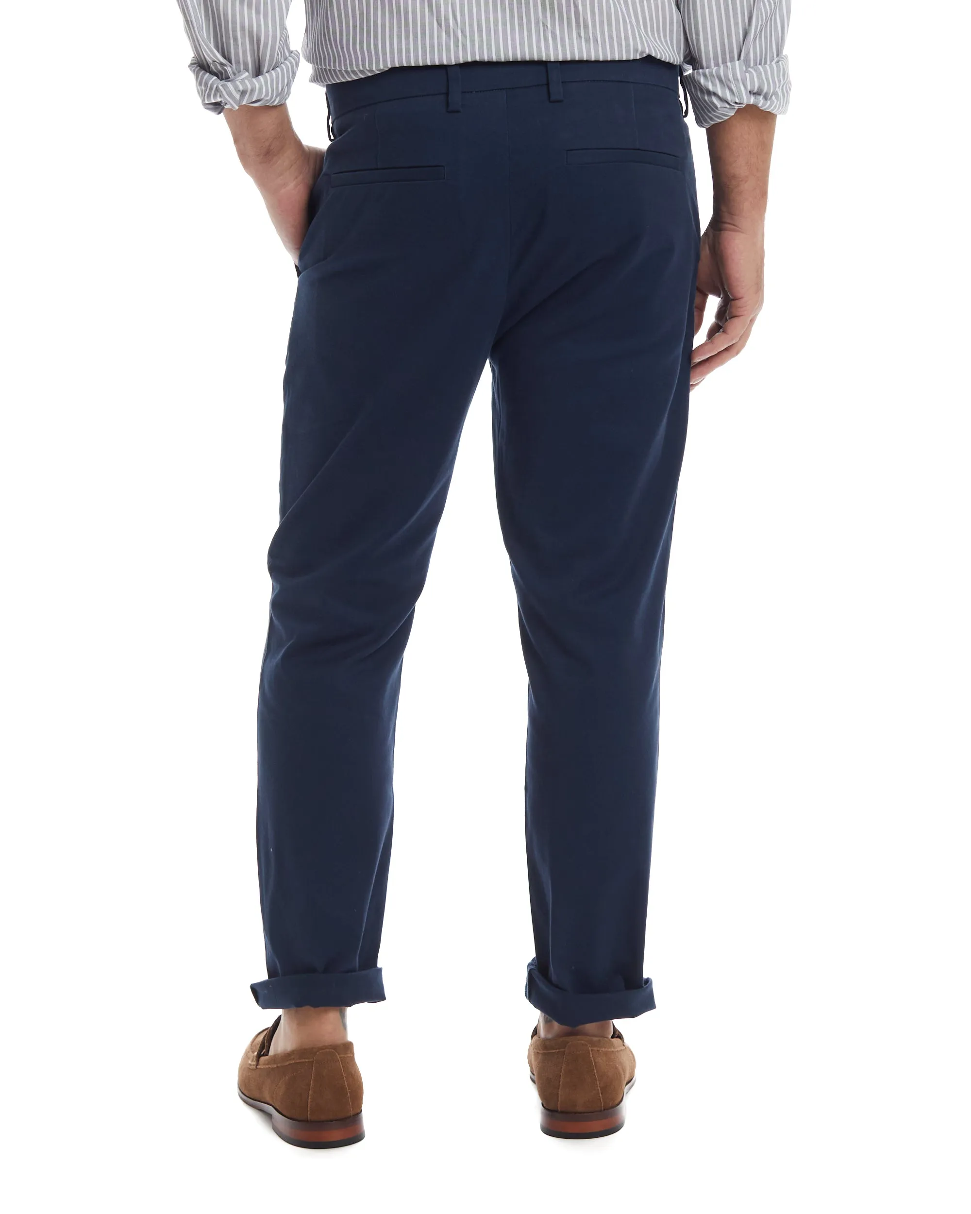 Flat Front 'Fordham' Easy-Cary Chino Twill Pant with Magnetic Closures - Navy