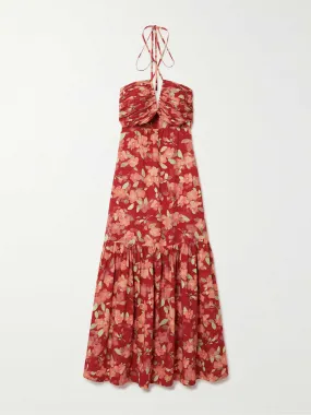 Floral-print organic cotton maxi dress