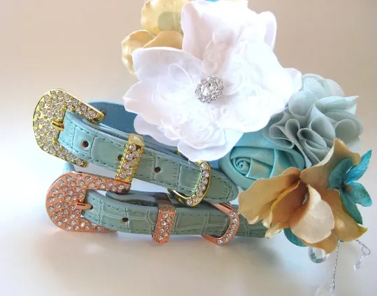 Flower Dog Collar | The Mint Majesty