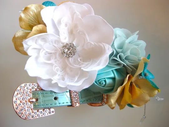 Flower Dog Collar | The Mint Majesty