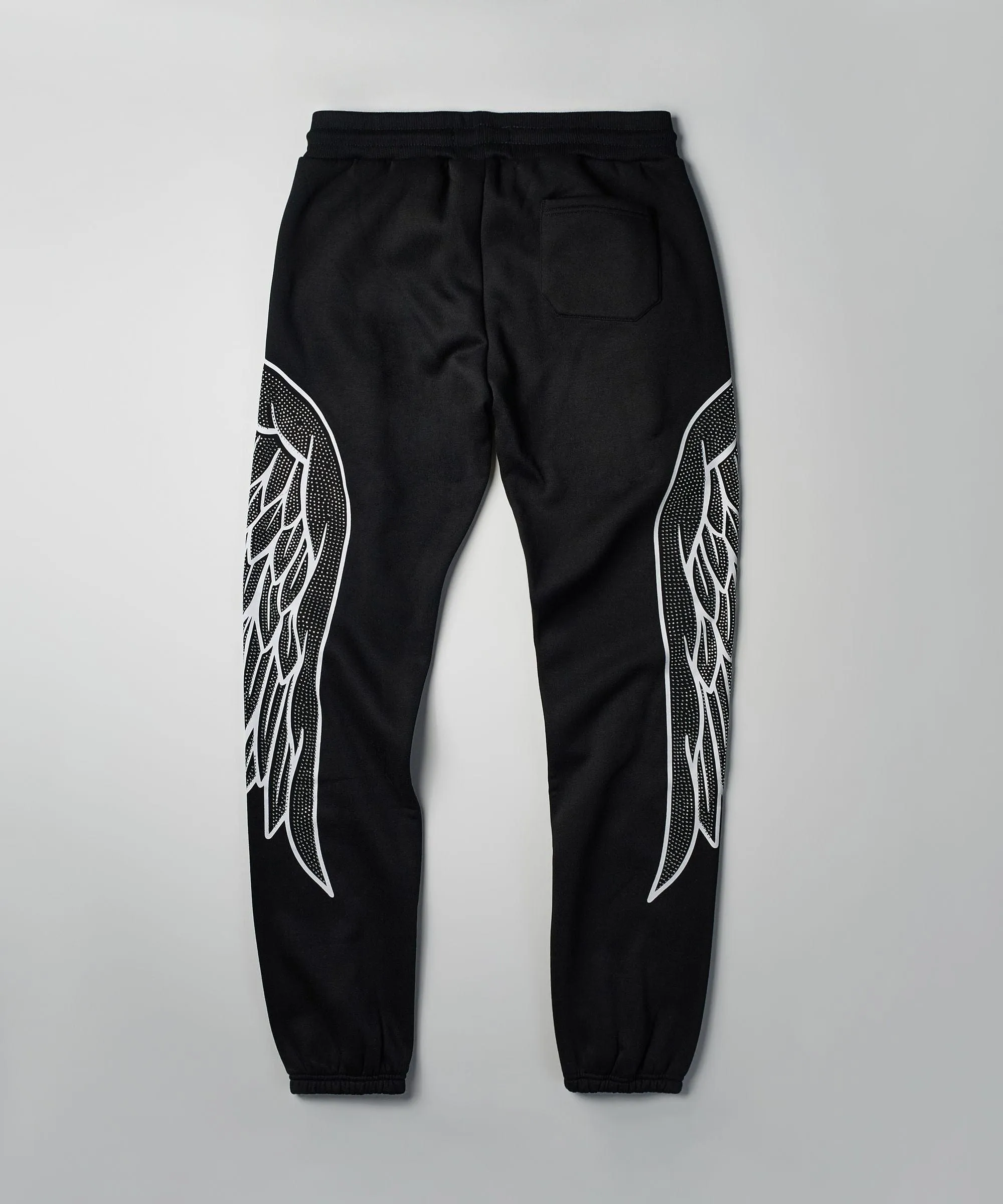 Fly Higher Fleece Rhinestone Pants - Black