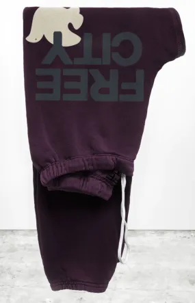 FREE CITY Large Sweatpants in Eggplant