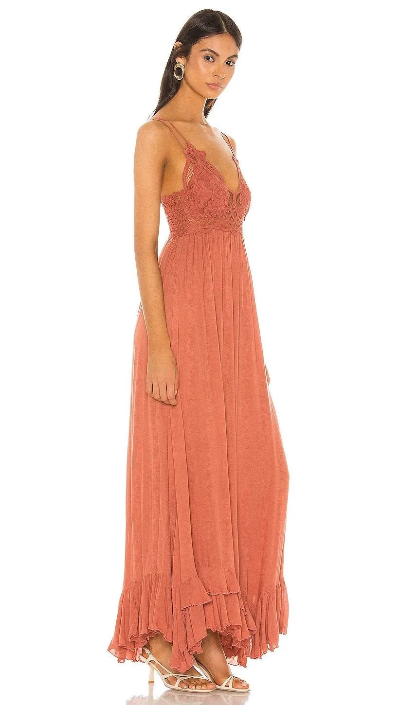 Free People Adella Maxi Dress Copper