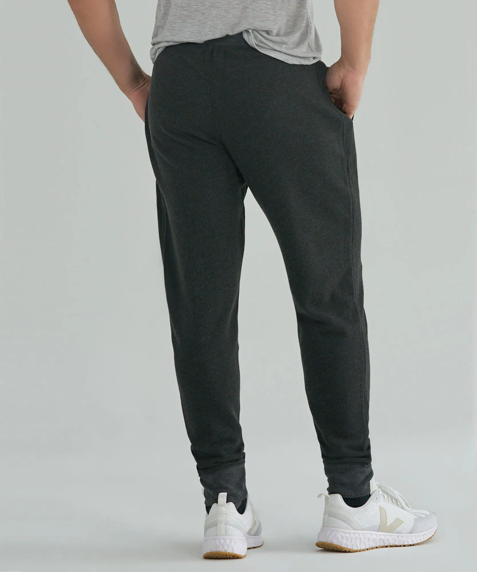 French Terry Sweatpants - Heather Charcoal