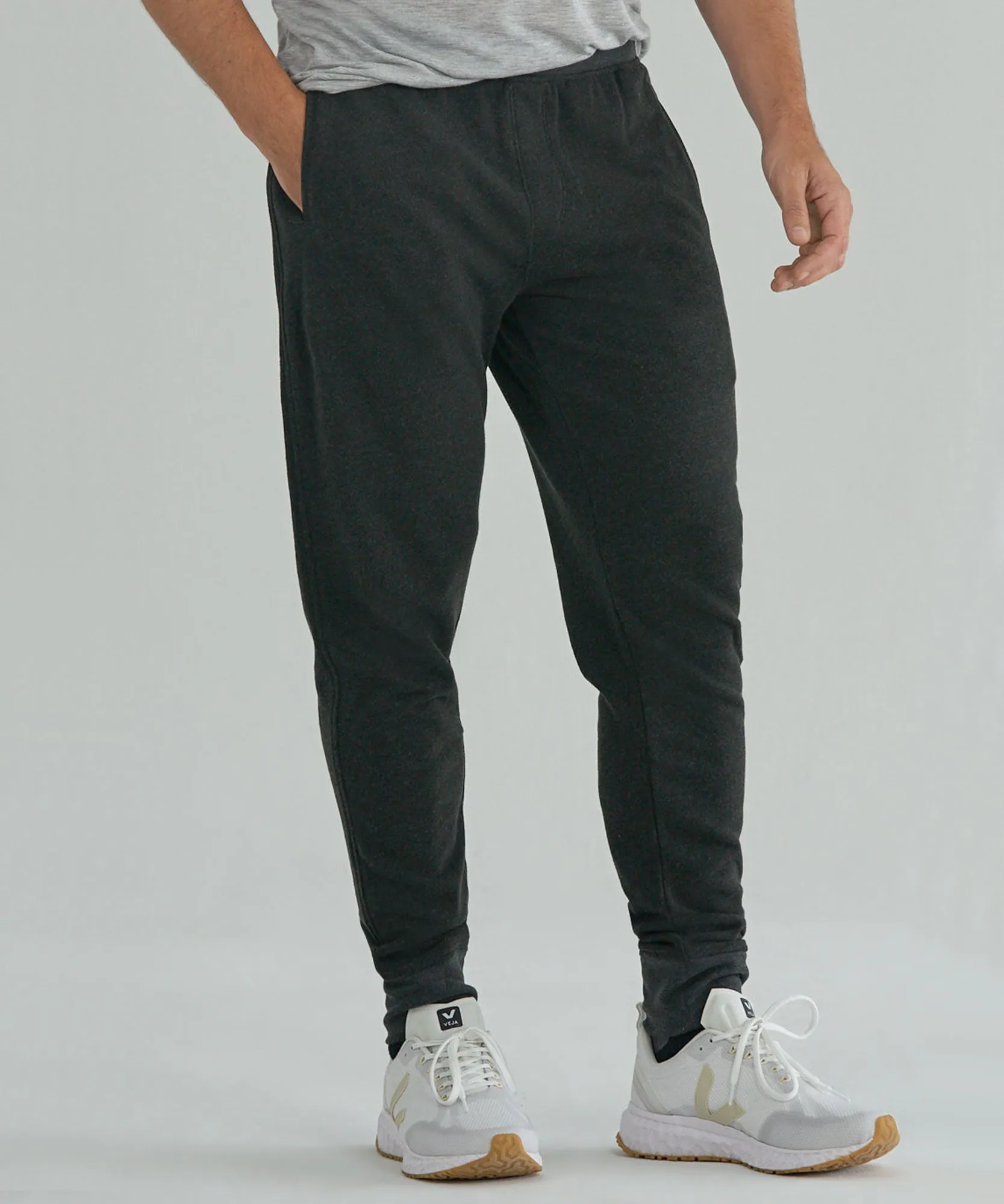 French Terry Sweatpants - Heather Charcoal