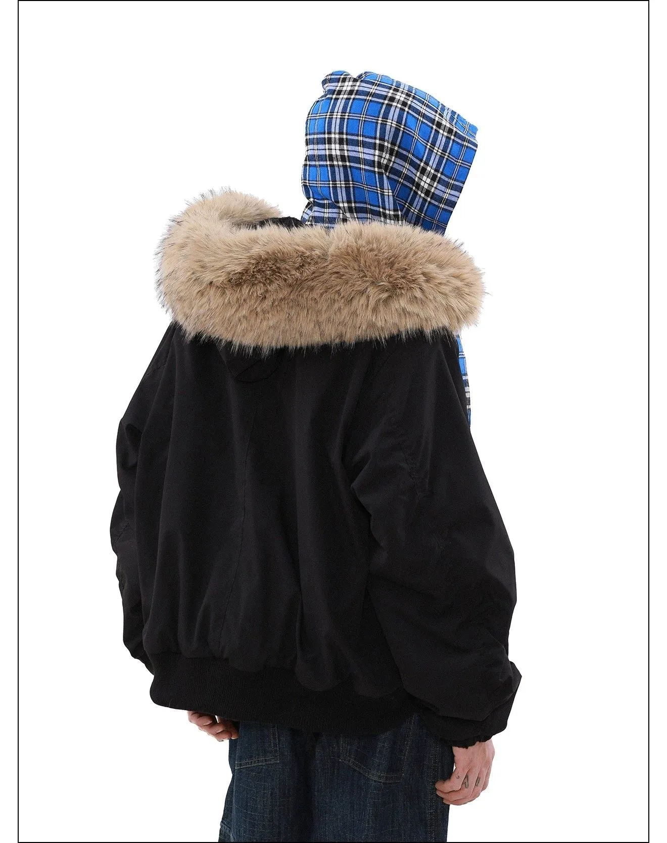 Fur Collar Cargo Style Jacket