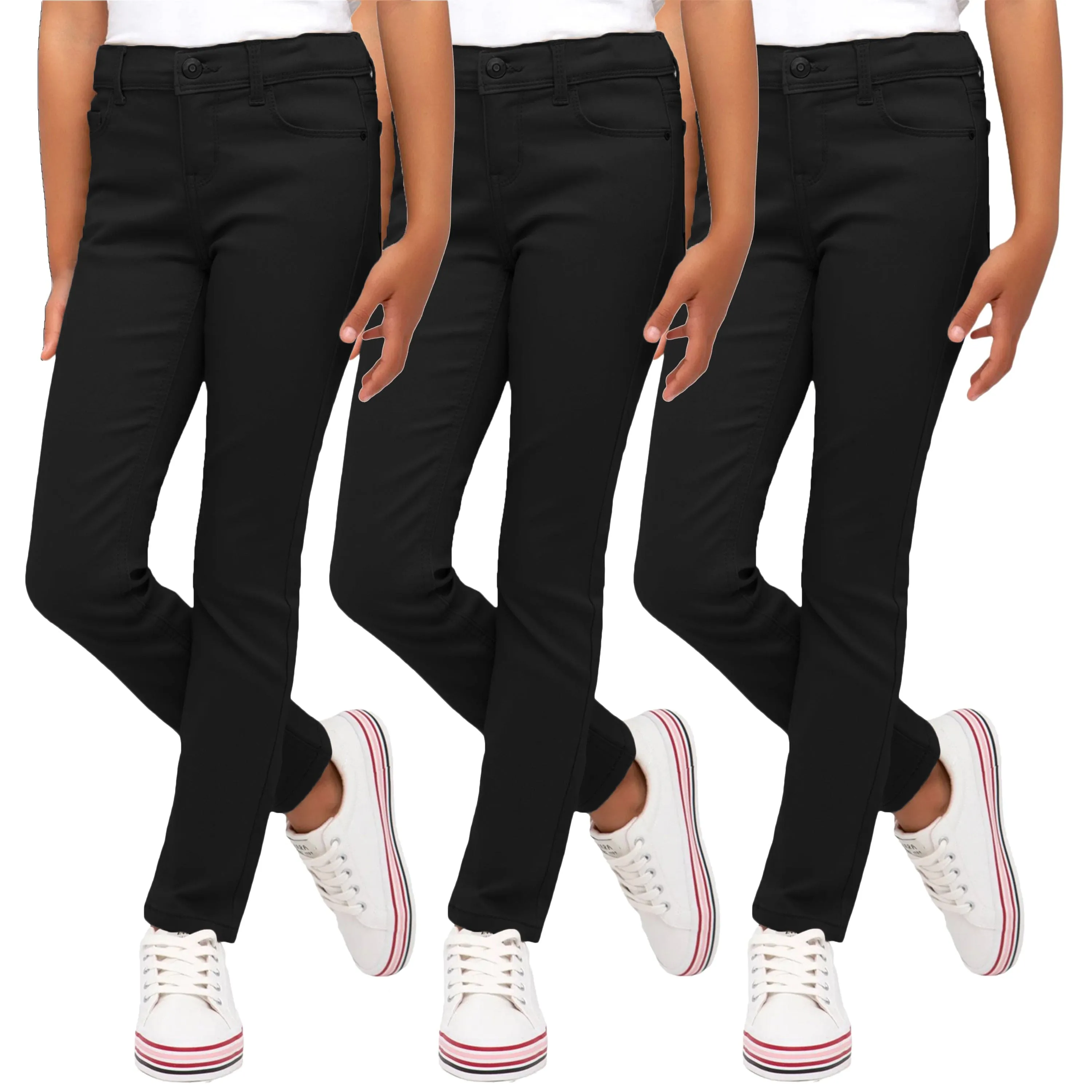 Girl's (3-PACK) Super Stretch Pencil Skinny Uniform Pants