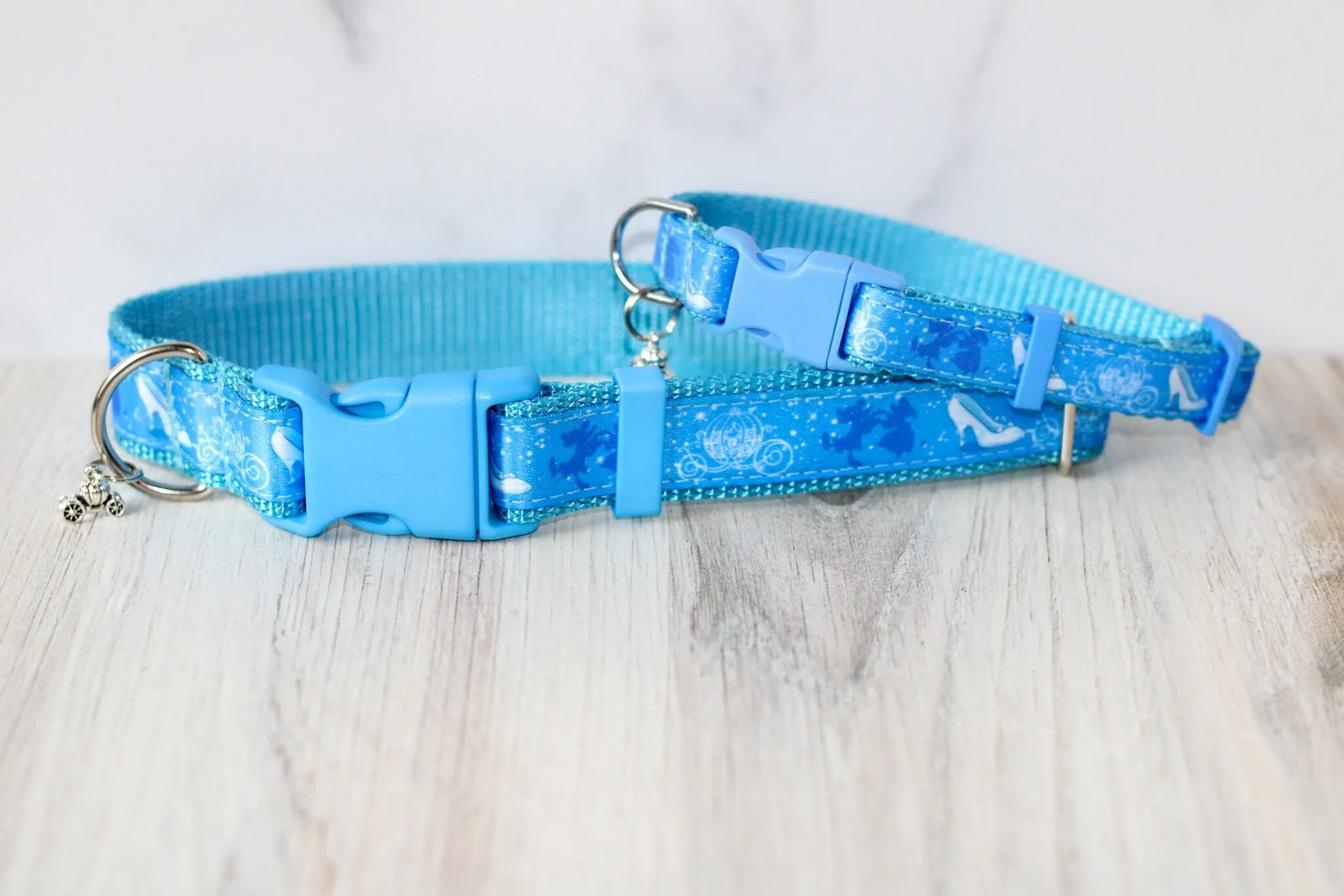 Glass slipper princess ,Girly Dog collar,Princess dog collar ,Cinderella collar for dogs and cats, Wide Cat collar