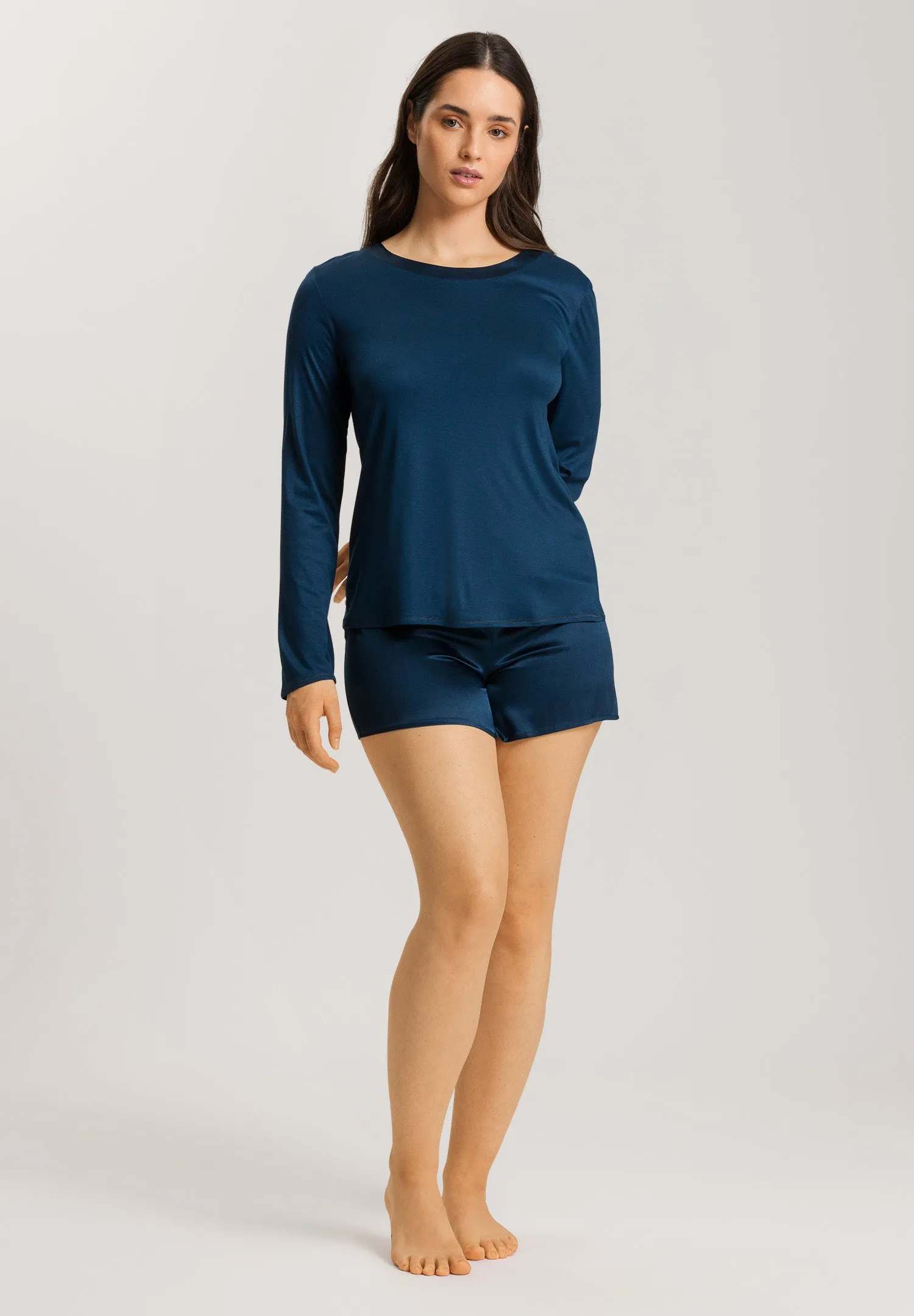 Grand Central Silk Trim Relaxed Top | Mystic Blue 77381-1652