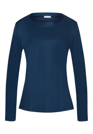 Grand Central Silk Trim Relaxed Top | Mystic Blue 77381-1652