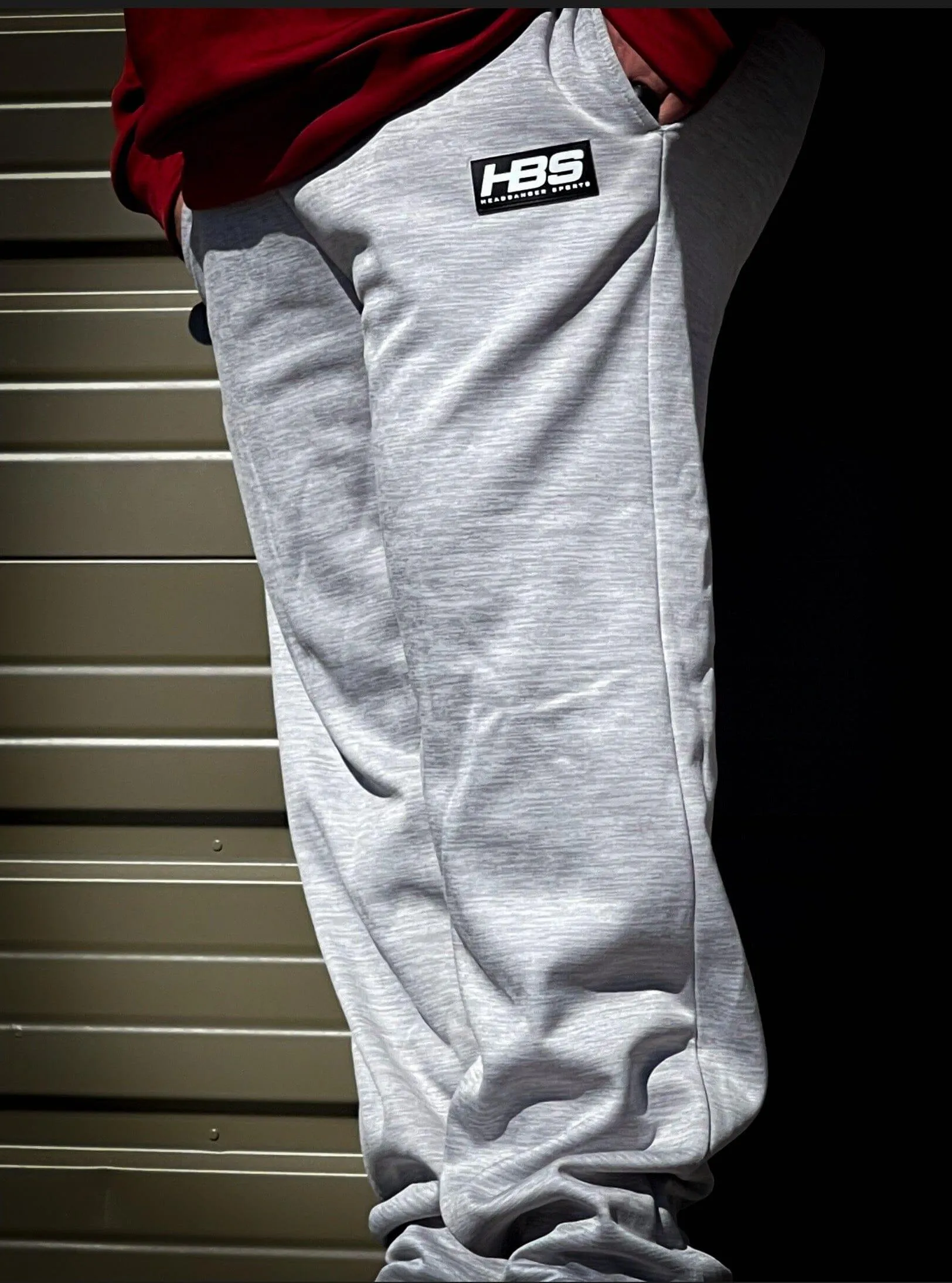 Headbanger Sports Performance Fleece Lined Sweatpants: Heather Gray