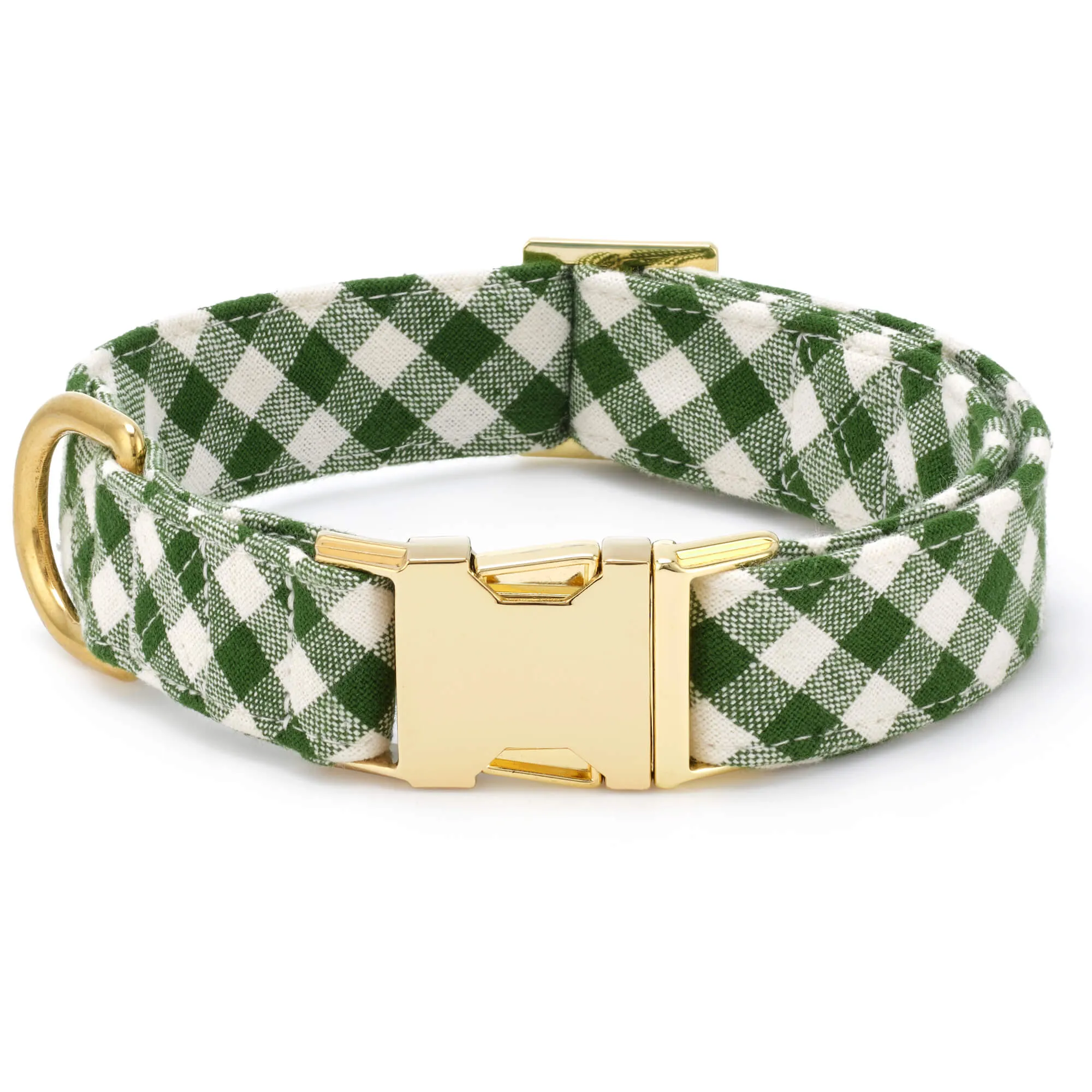 Heather Taylor Home x TFD Mini Gingham Hunter Green Bow Tie Collar