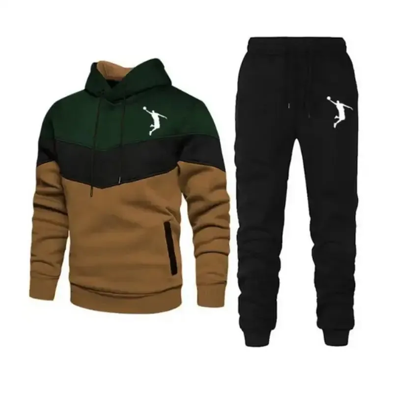 Hoodies Suits Men Two Piece Tracksuit Sweatshirt Sets Thick Sportswear Sport Suits Casual Sweatshirt And Sweatpants New Fashion