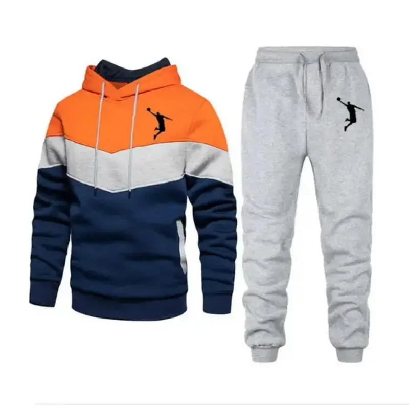 Hoodies Suits Men Two Piece Tracksuit Sweatshirt Sets Thick Sportswear Sport Suits Casual Sweatshirt And Sweatpants New Fashion