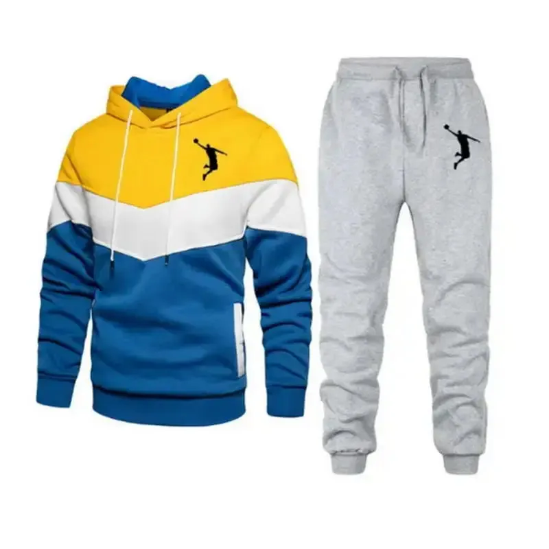 Hoodies Suits Men Two Piece Tracksuit Sweatshirt Sets Thick Sportswear Sport Suits Casual Sweatshirt And Sweatpants New Fashion