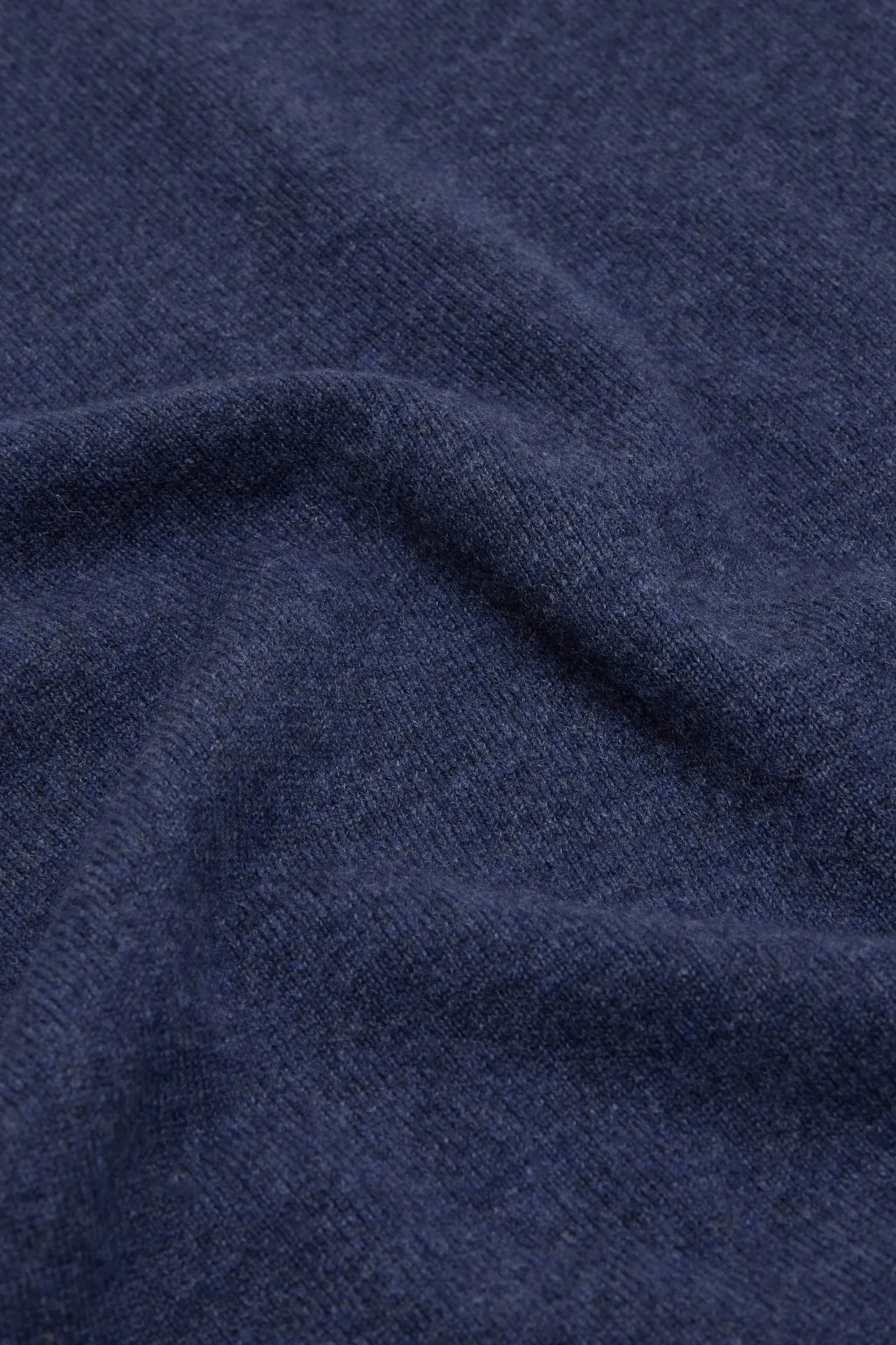 Indigo Cashmere High Neck Jumper