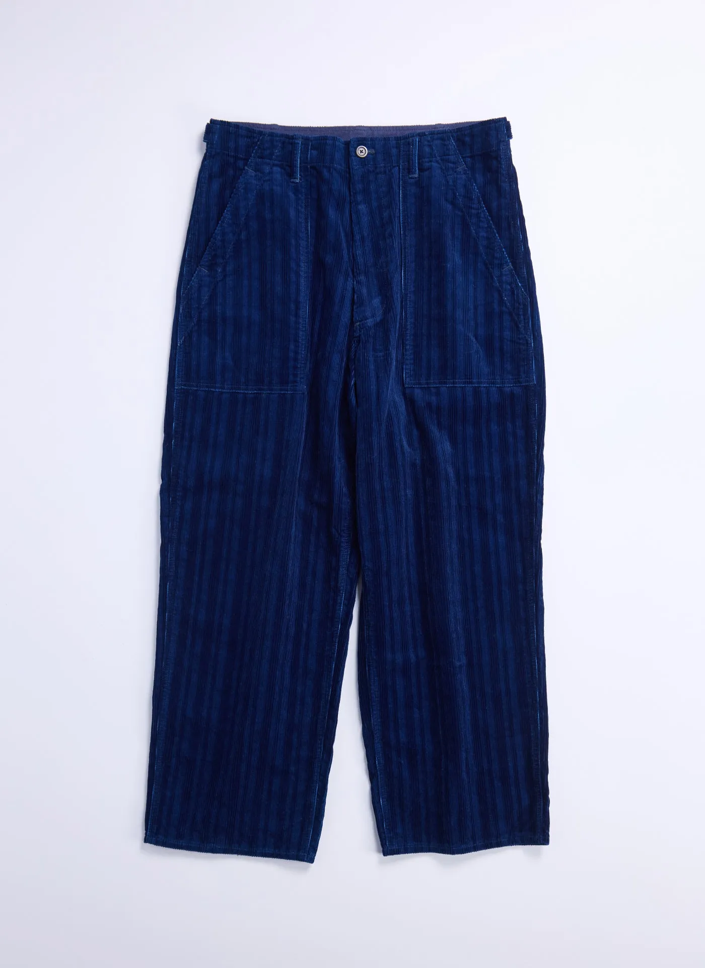 Indigo Cotton Corduroy Baker Pants