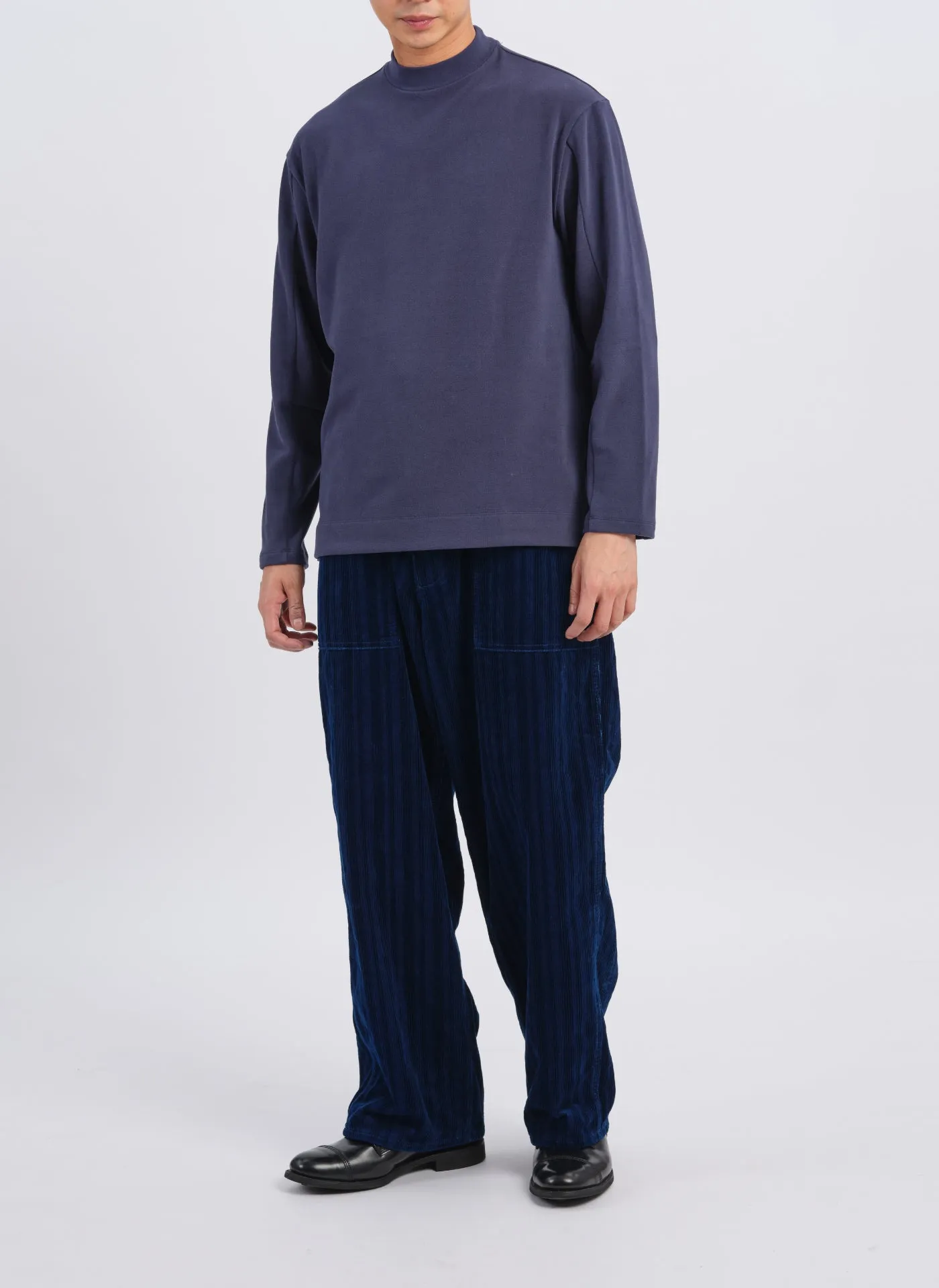 Indigo Cotton Corduroy Baker Pants