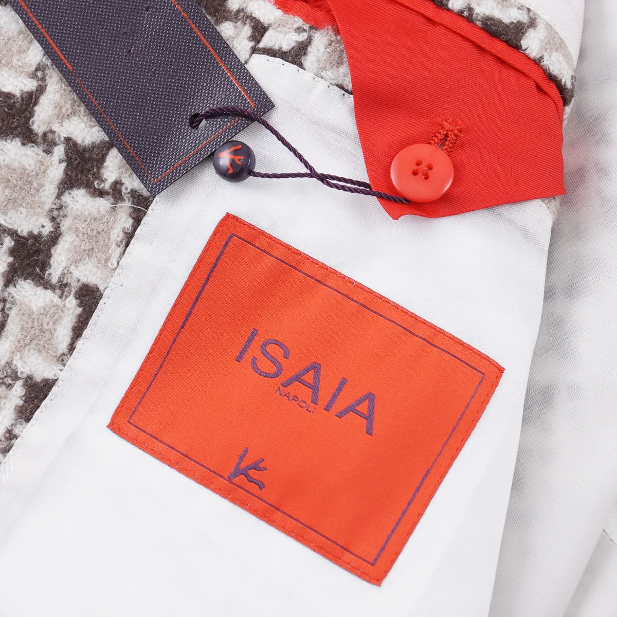 Isaia Slim-Fit Patterned Cashmere Coat