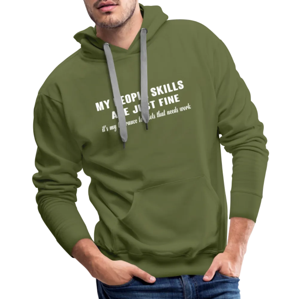 It's My Tolerance To Idiots That Needs Work Men's Premium Hoodie