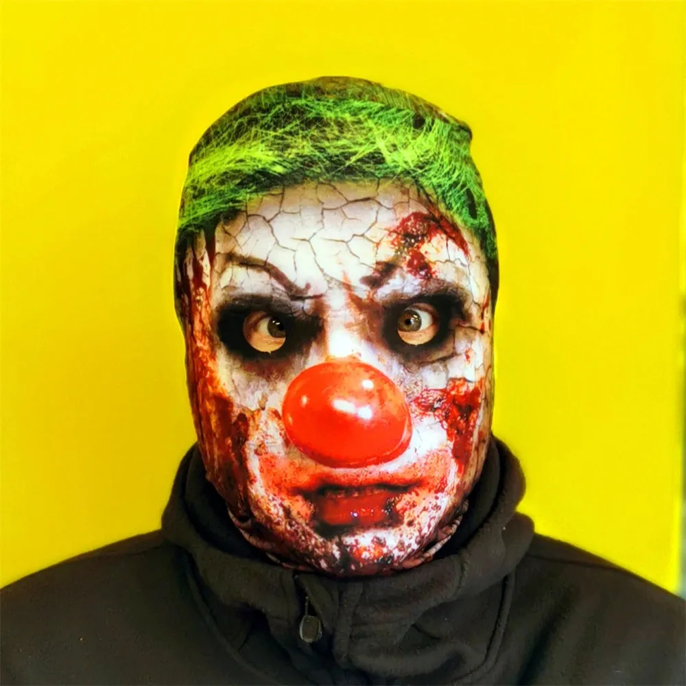 Jack Napier Eric Border Clown Horrible Cosplay Arthur Fleck Adult Full Face Mask Balaclava Hood Prop Scary Halloween