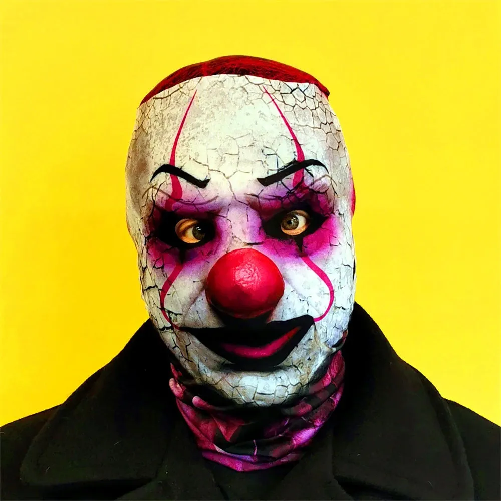 Jack Napier Eric Border Clown Horrible Cosplay Arthur Fleck Adult Full Face Mask Balaclava Hood Prop Scary Halloween