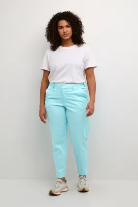 Kaffe Curve Leana Chino Pants in Aqua