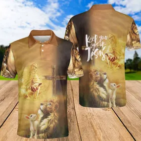 Keep Your Eyes On Jesus Polo Shirts - Christian Shirt For Men And Women