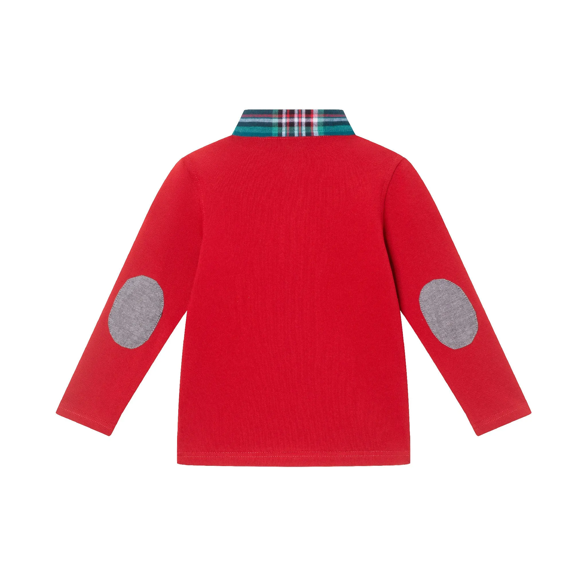 Kids Red Holiday Polo Set