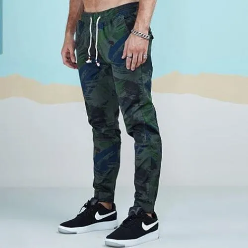 Light Color Camouflage Jogger Pants