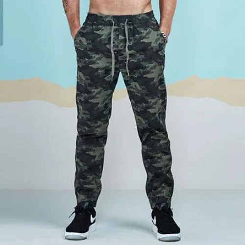 Light Color Camouflage Jogger Pants