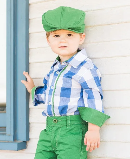 Little Boys Chambray Newsboy Drivers Cap