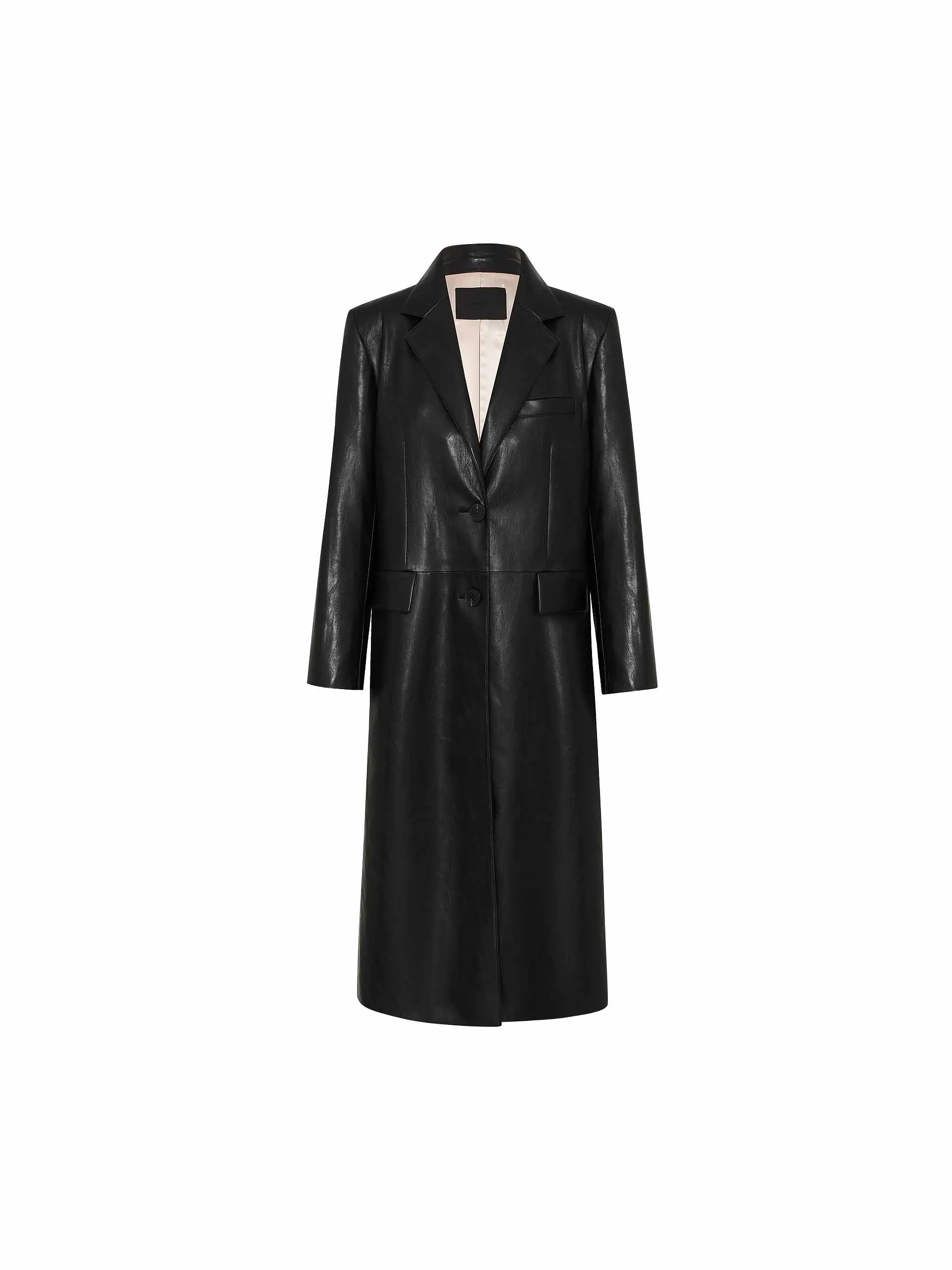 Long Line Leather Coat