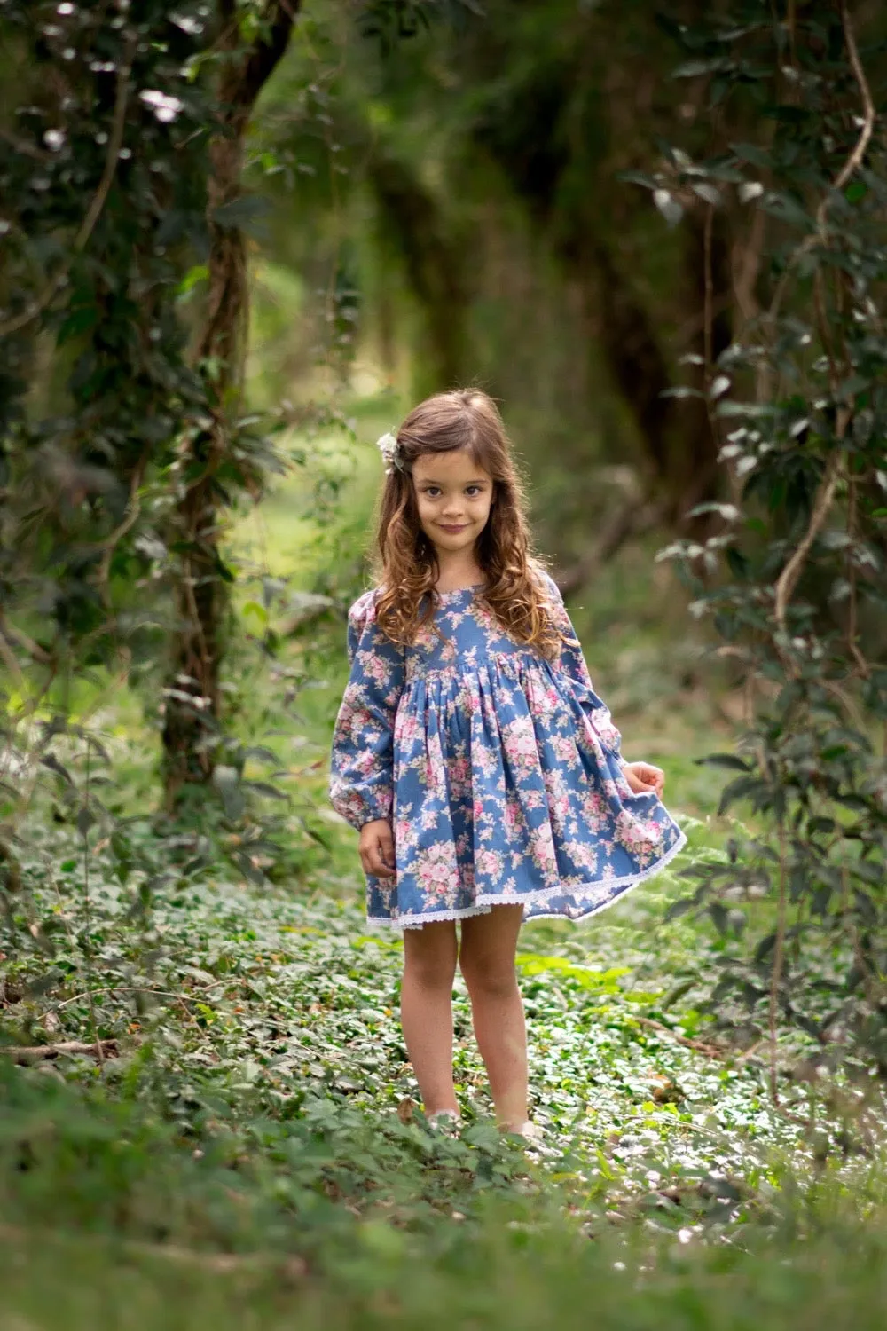 Long Sleeve Babydoll  Dress | Lulu Blue