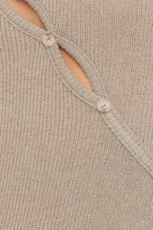 Long Sleeve Button Detail Bodysuit