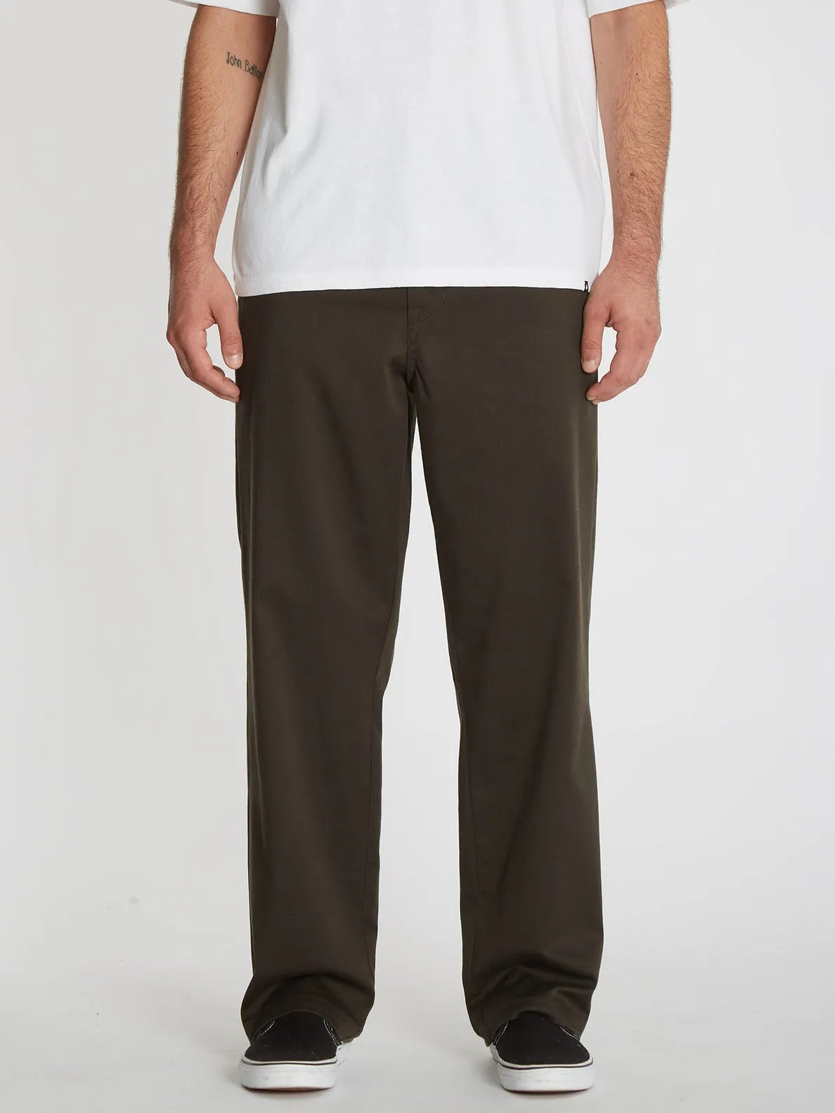 LOOSE TRUCK CHINO TROUSERS - RINSED BLACK