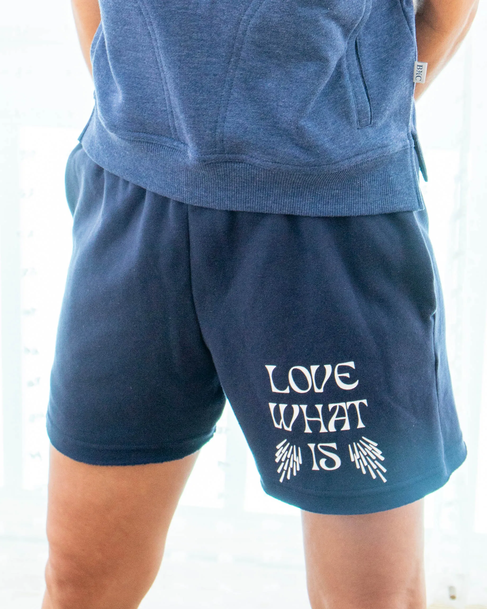 Love What Is - Navy Fleece Shorts