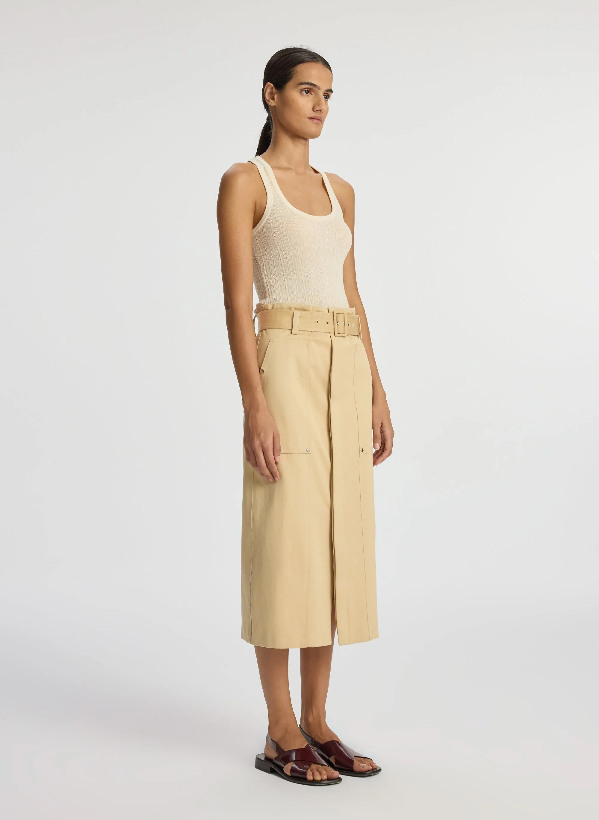 Maia Cotton Midi Skirt