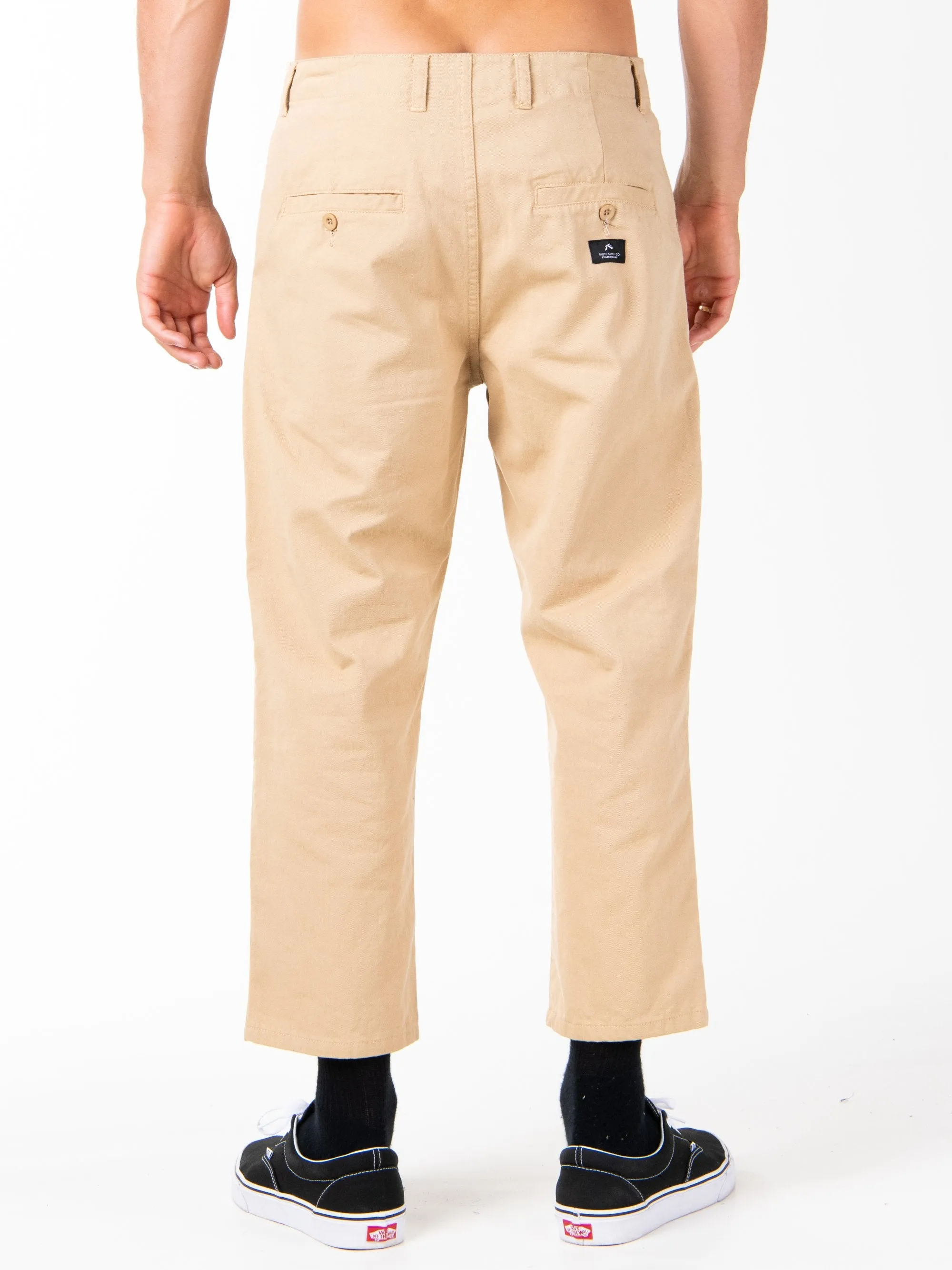 Manila Cropped Chino Pant - Light Fennel