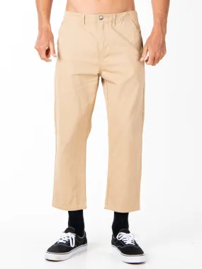 Manila Cropped Chino Pant - Light Fennel