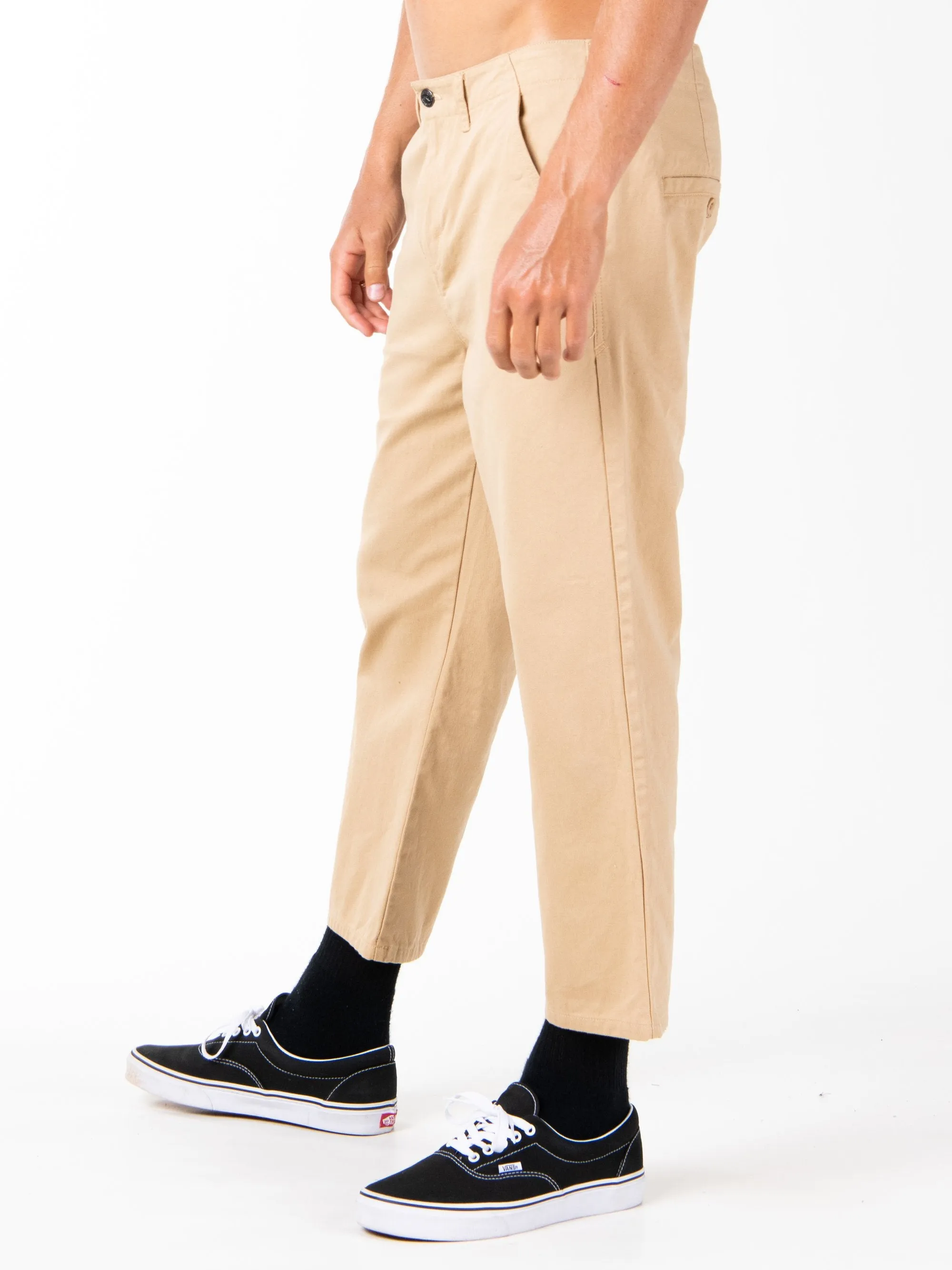 Manila Cropped Chino Pant - Light Fennel