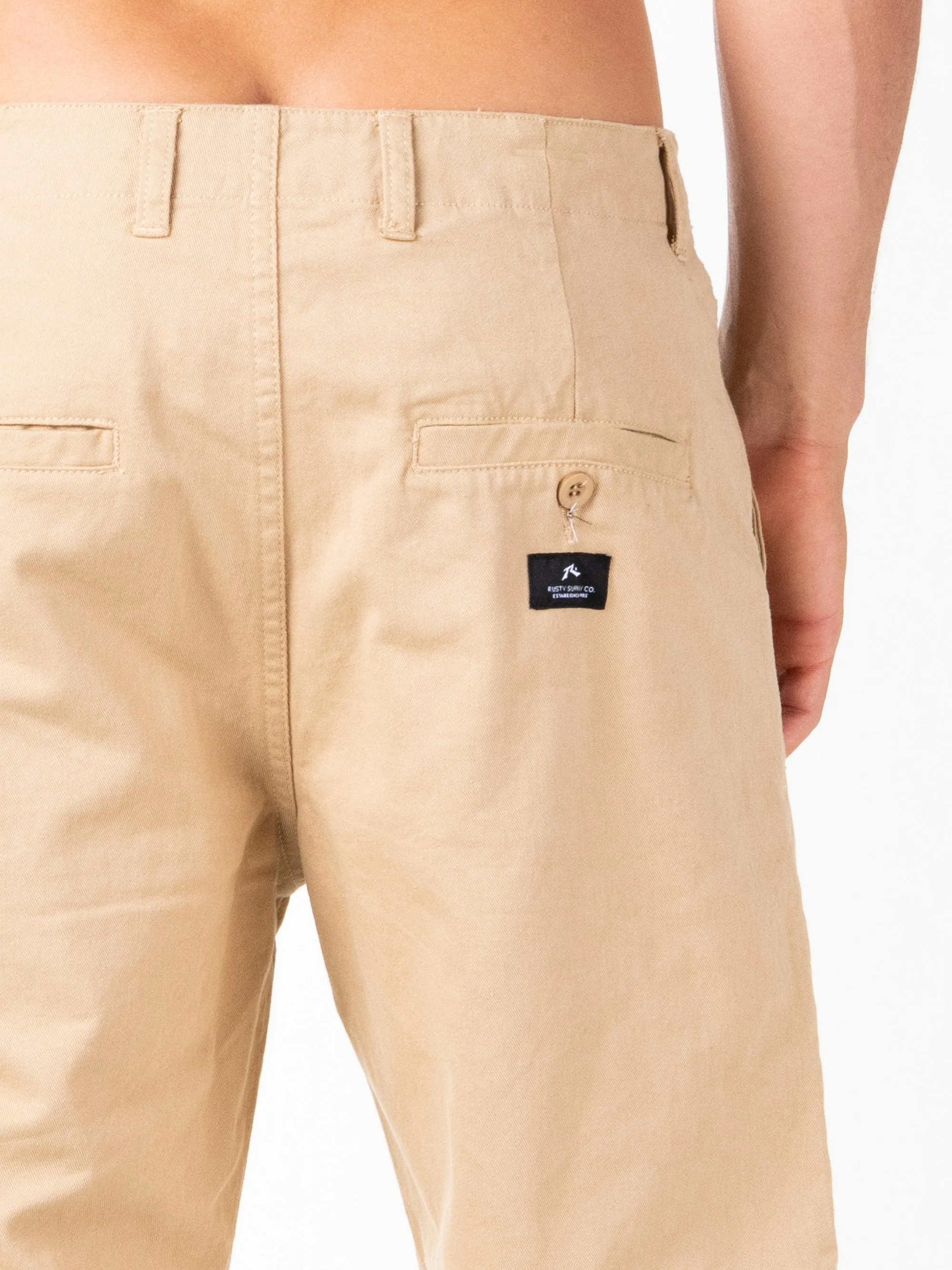 Manila Cropped Chino Pant - Light Fennel