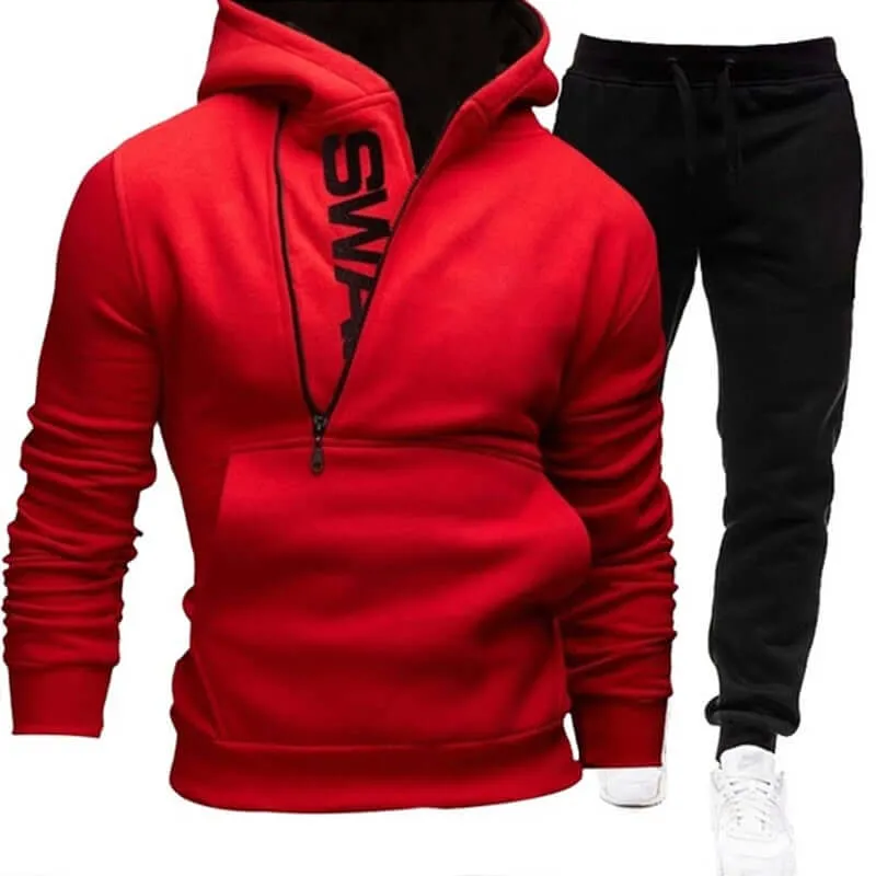 Men Casual Tracksuit Sweatshirt Sweatpant Winter Fall Suit