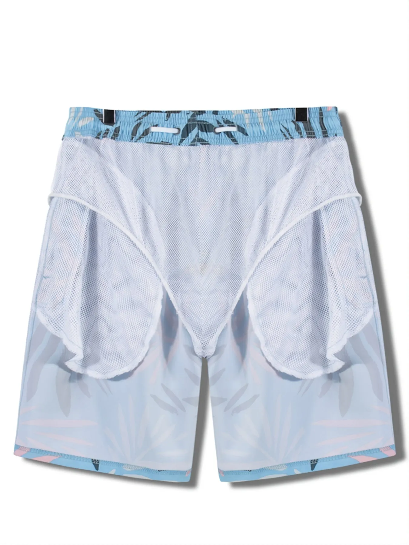 Men's Beach Shorts With Leaves Graphic Sweatpants