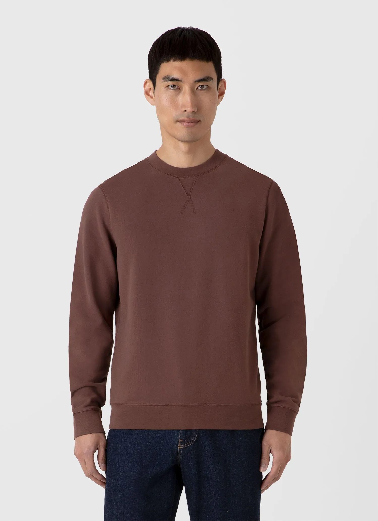 Men's Loopback Sweatshirt in Cocoa Brown