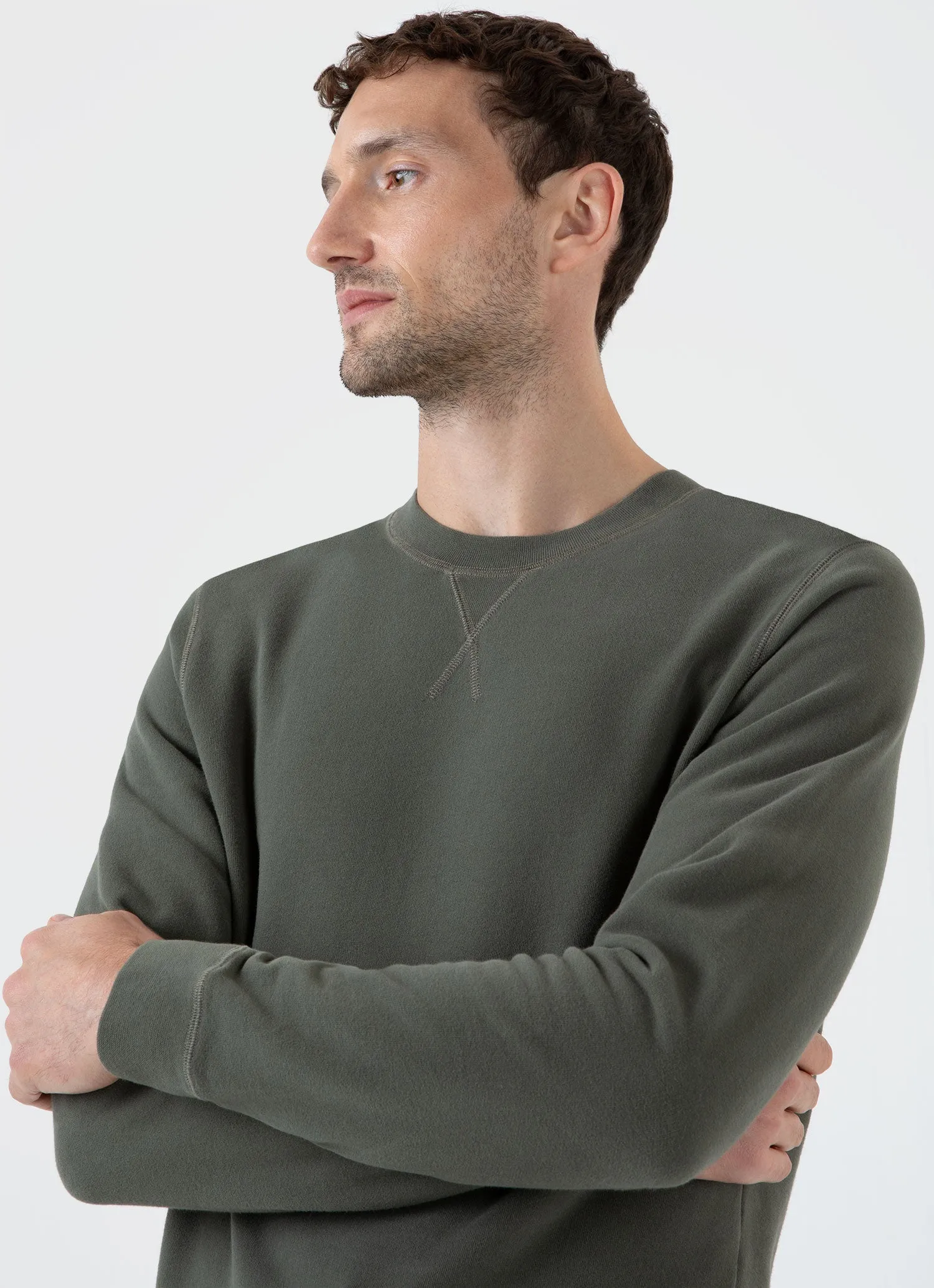 Men's Loopback Sweatshirt in Khaki