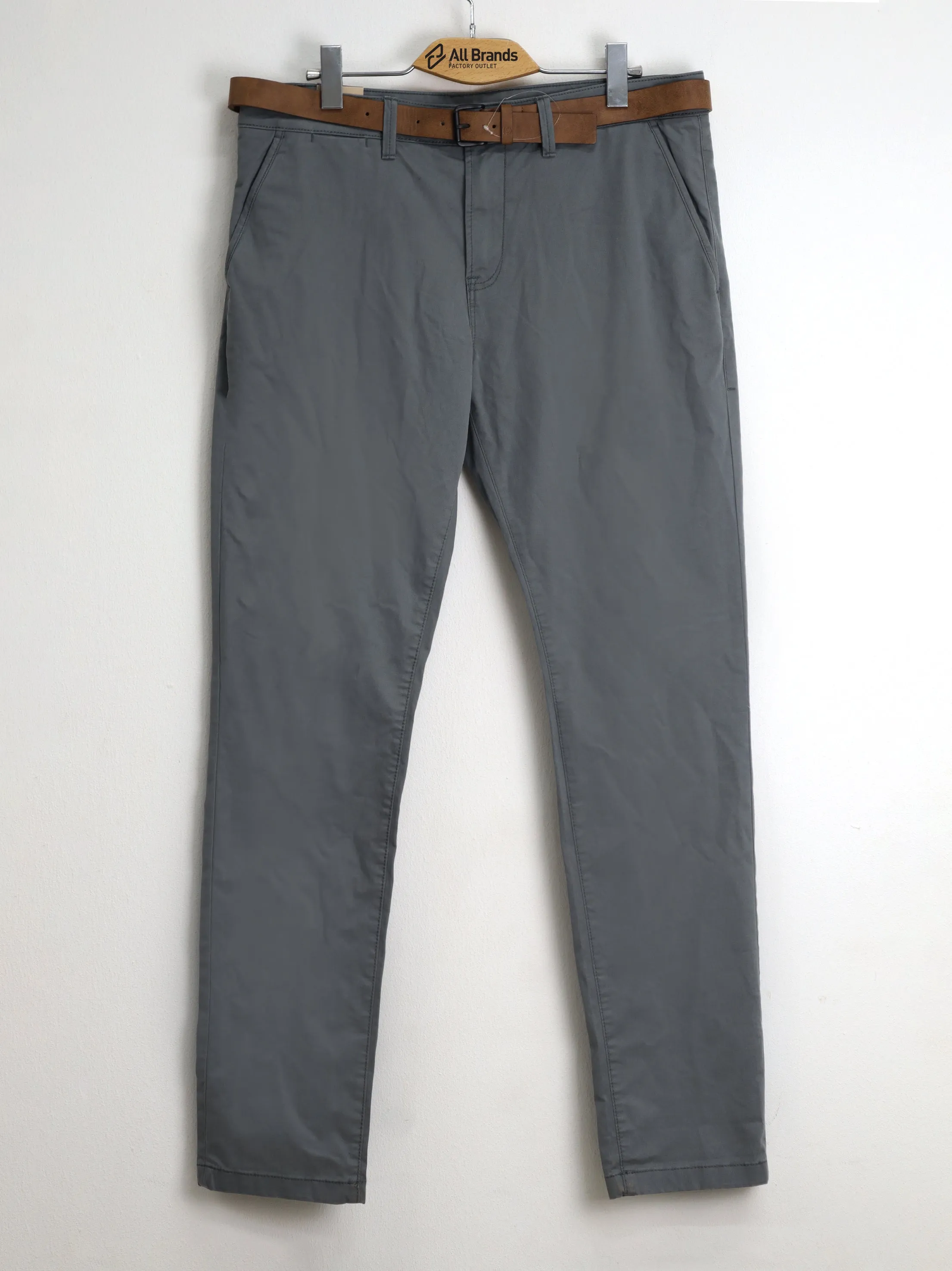 Men's Plain Chino Pants,Grey