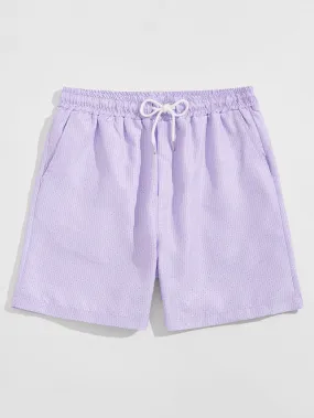 Men's Purple Belt Board Shorts Sweatpants