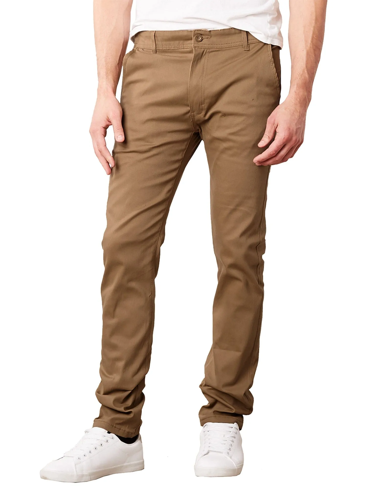 Men's Super Stretch Slim Fit Everyday Chino Pants (Sizes, 30-42)